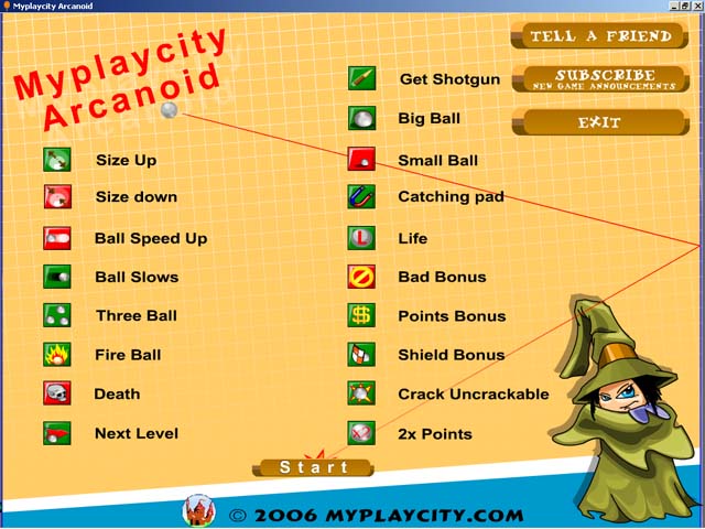 Screenshot #1 Myplaycity Arcanoid